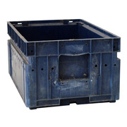 Caja de Plástico Azul Cerrada 43 litros Usada 40 x 60 x 28 cm VDA C-KLT