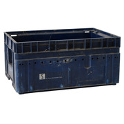 Caja de Plástico Azul Cerrada 43 litros Usada 40 x 60 x 28 cm VDA C-KLT