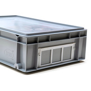 Caja Plastica Eurobox Cerrada 28 litros Gris 40 x 60 x 16,5 cm